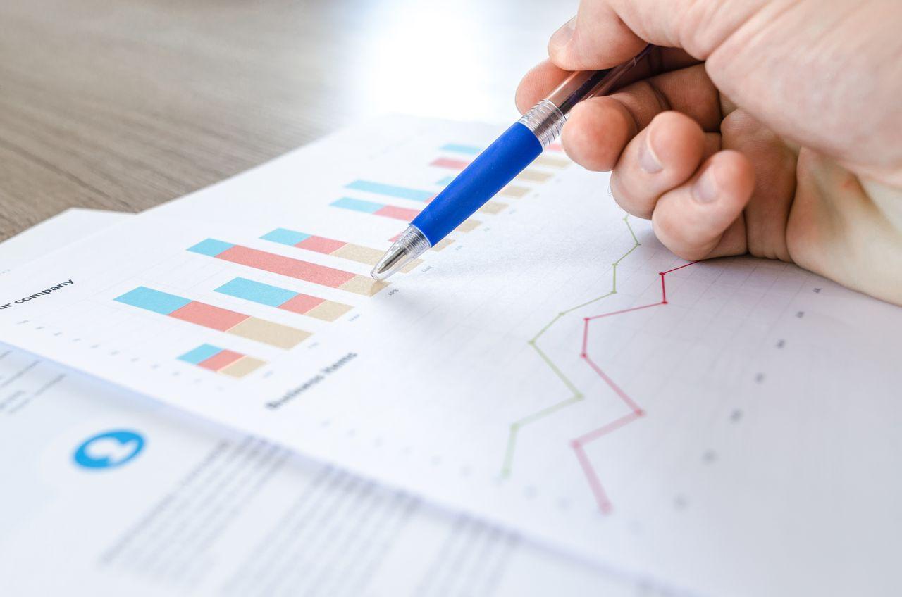 Reviewing live financial reports and analytics