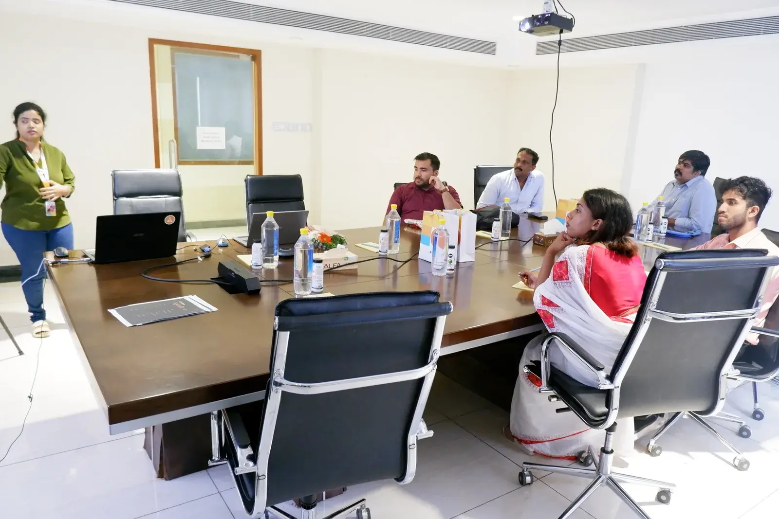 An Acube project review session with the client team