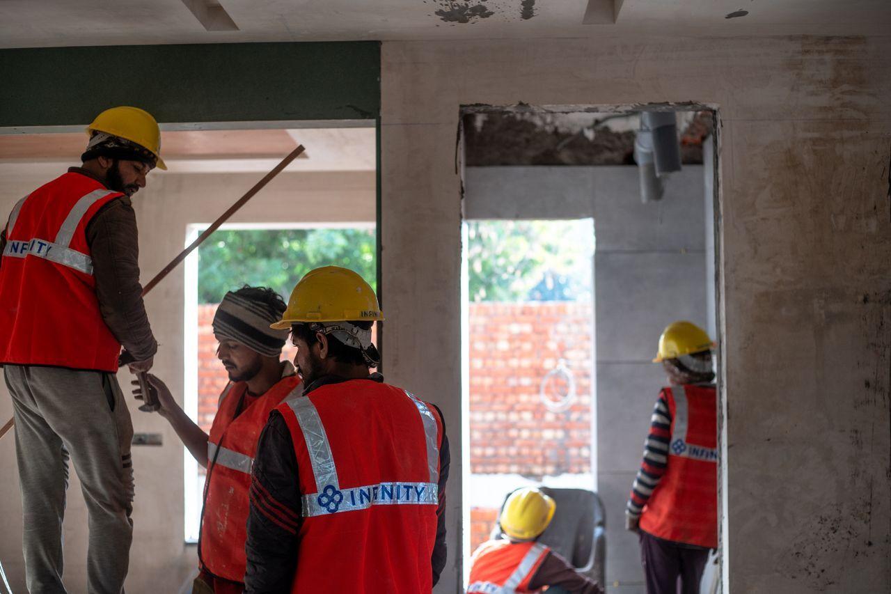 construction engineering site india workers — ERP for Construction & EPC — Control Every Project from BOQ to Handover delivered by Acube Innovations (ERPNext, AI & software, India)