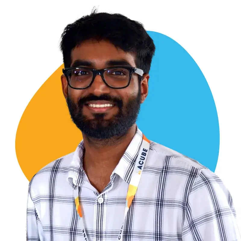A member of the Acube Innovations team
