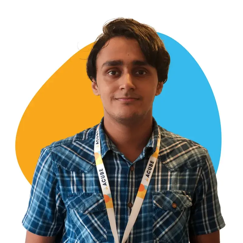 A member of the Acube Innovations team