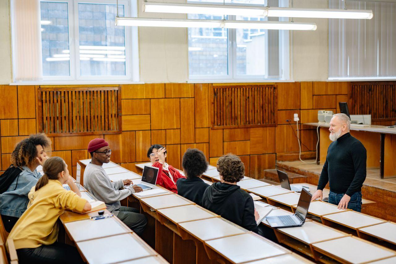 university students classroom campus — ERP for Education — Run Your Whole Campus on One System delivered by Acube Innovations (ERPNext, AI & software, India)