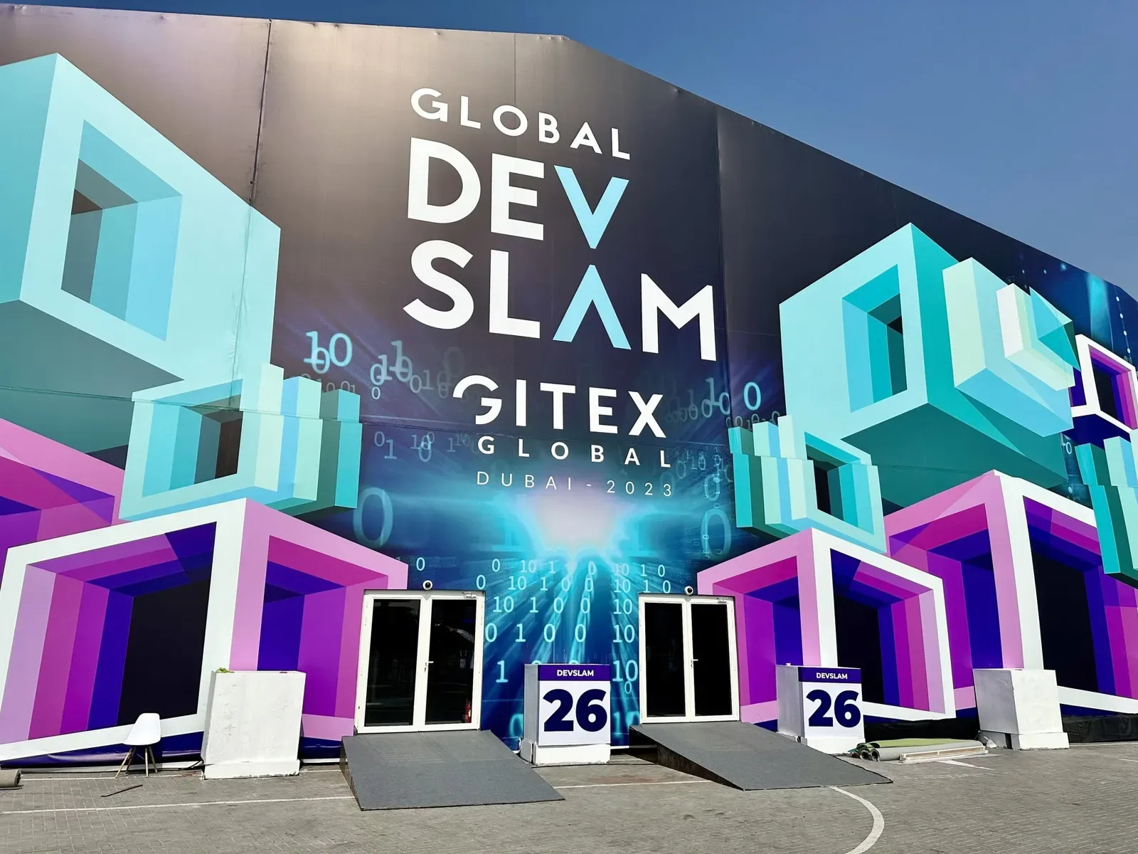 The Global DevSlam entrance at GITEX 2023