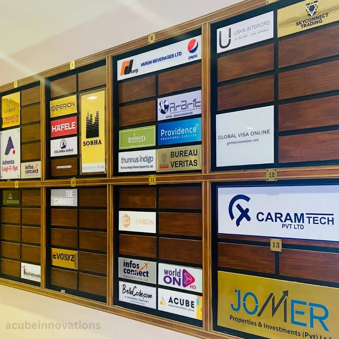 The company boards in the Jomer Symphony lobby