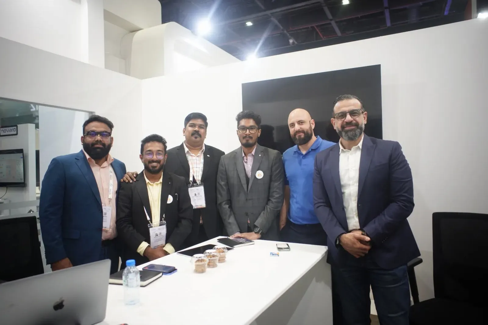 The team with visitors at the Kerala IT pavilion