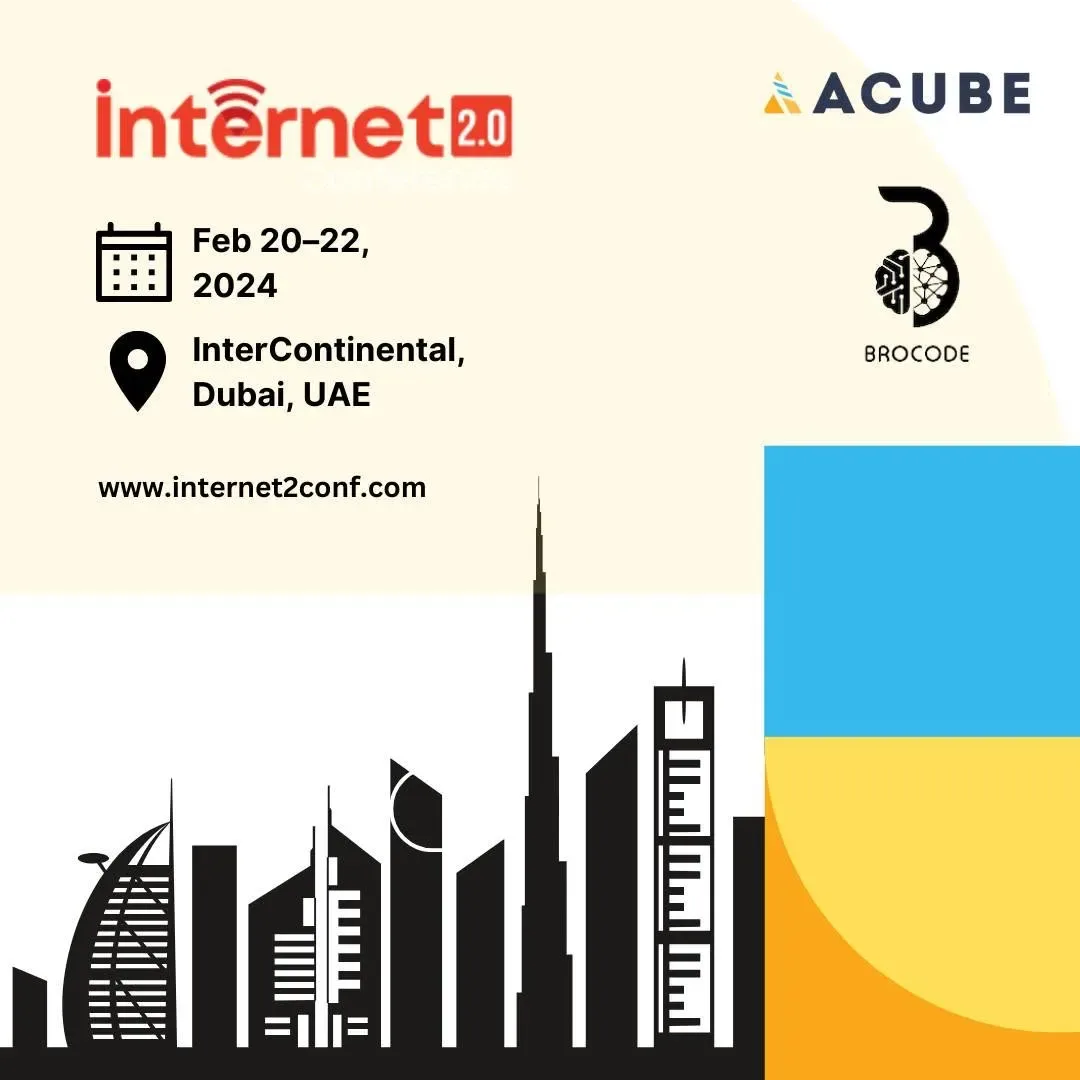The Internet 2.0 Conference poster from Acube and Brocode