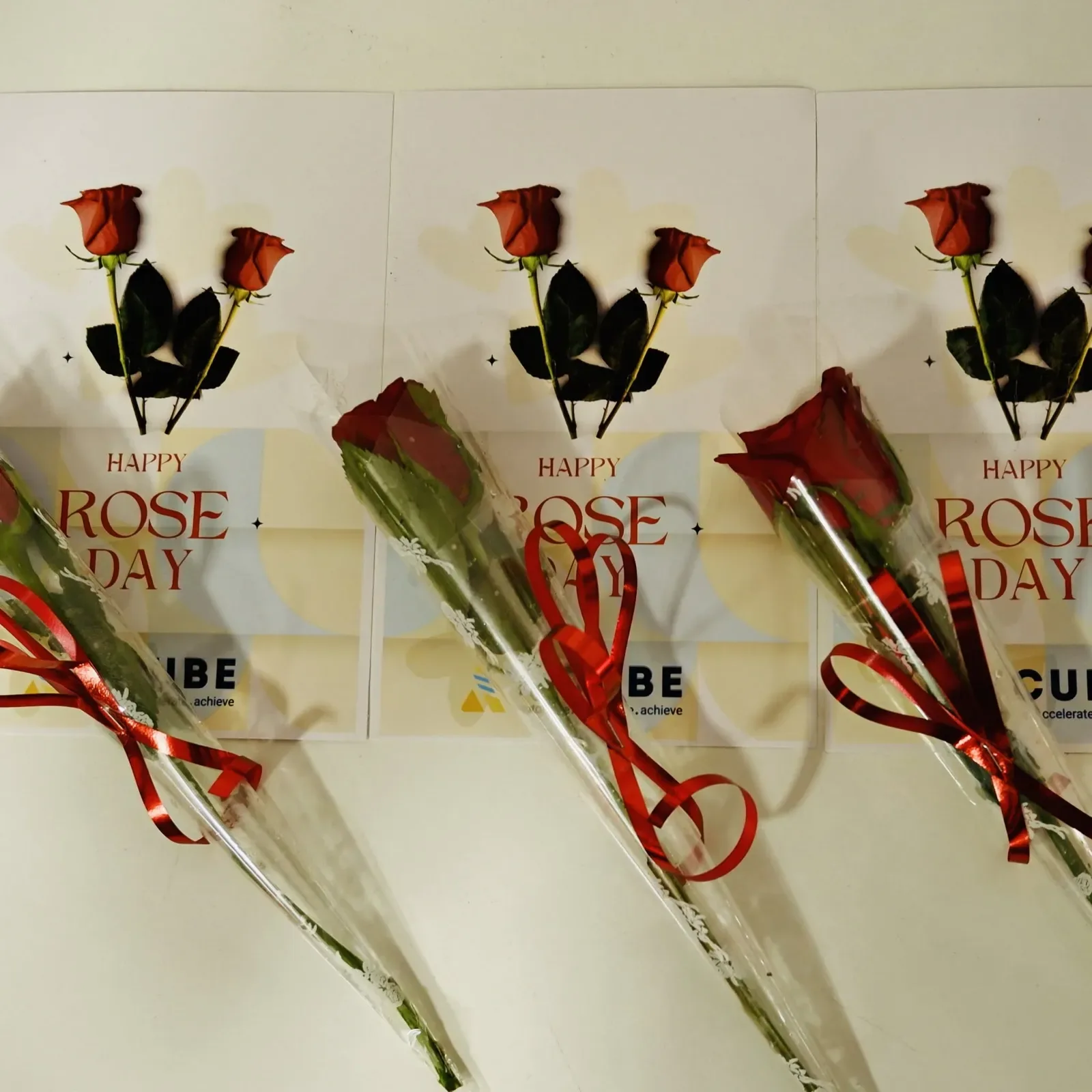 Roses with Rose Day tags