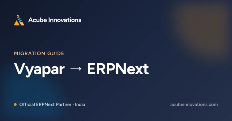 Vyapar to ERPNext migration