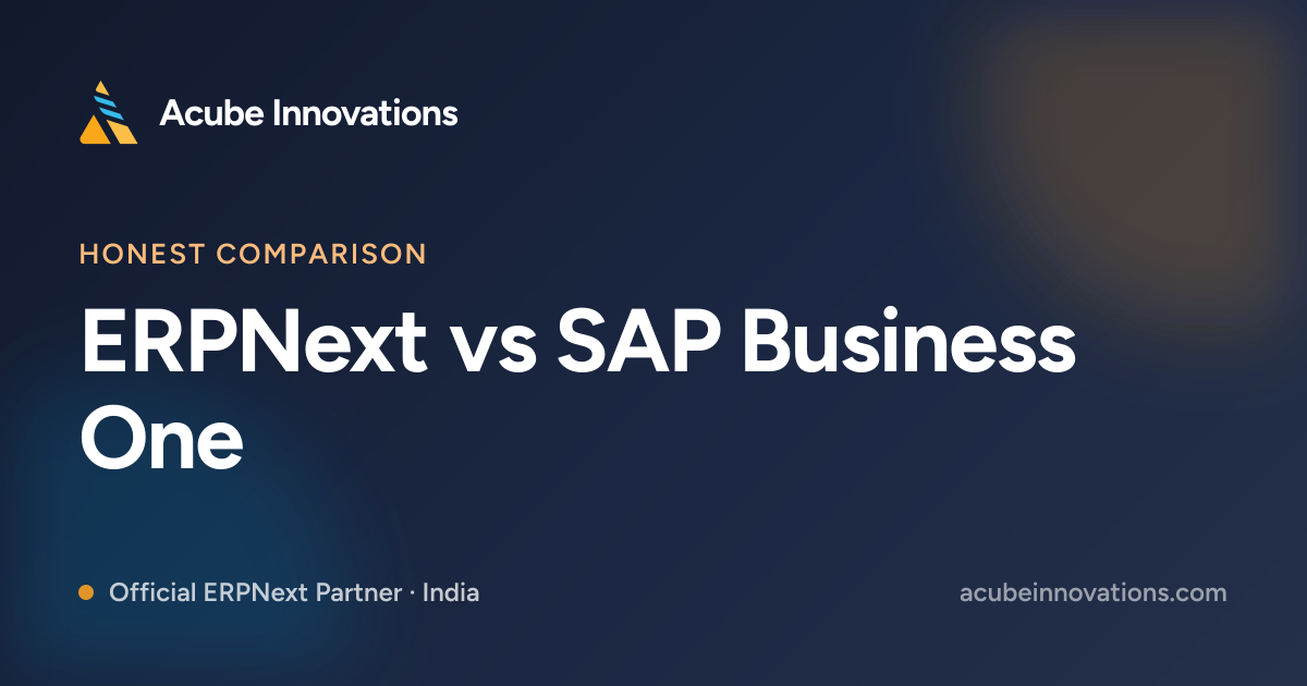 ERPNext vs SAP Business One