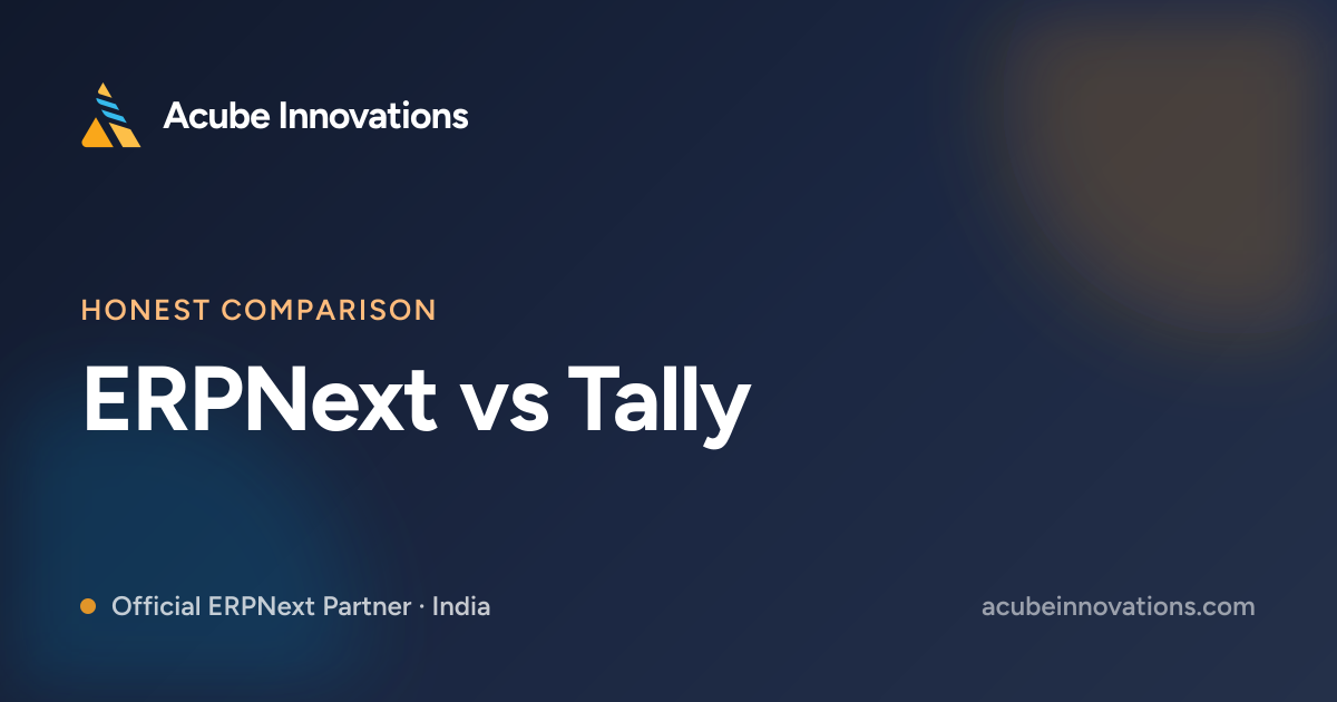 ERPNext vs Tally