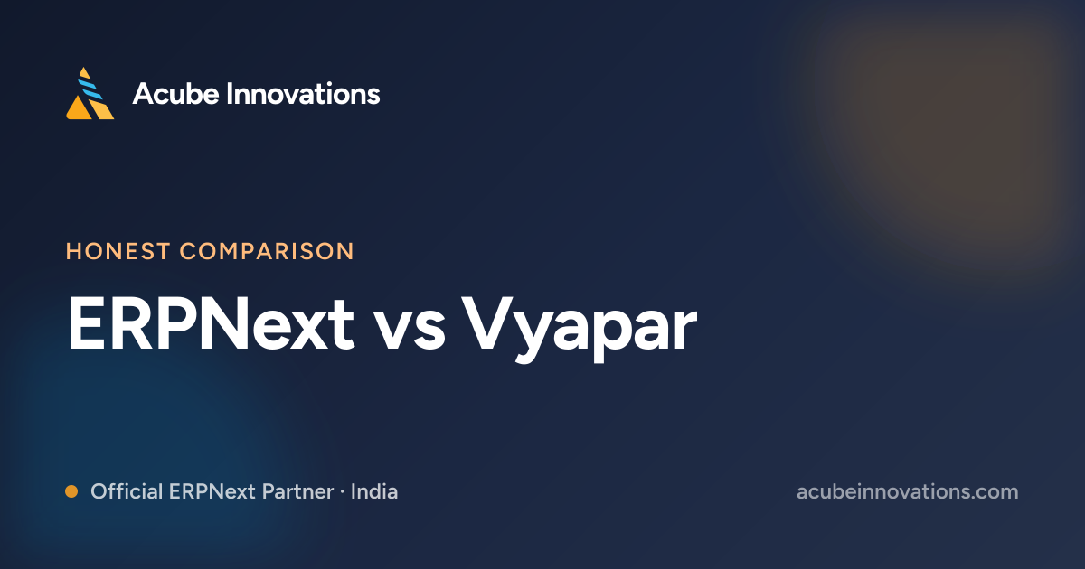 ERPNext vs Vyapar