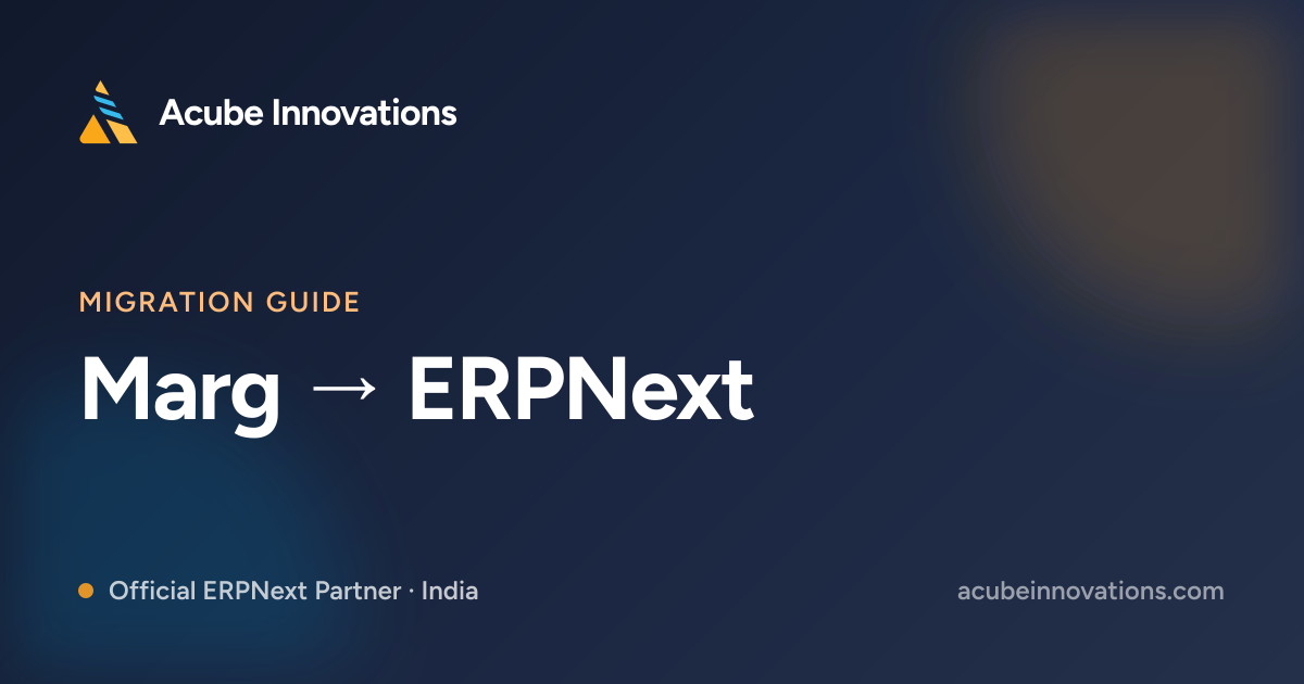 Marg to ERPNext migration