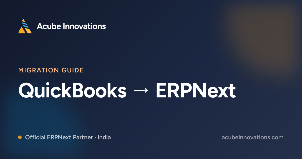 QuickBooks to ERPNext migration